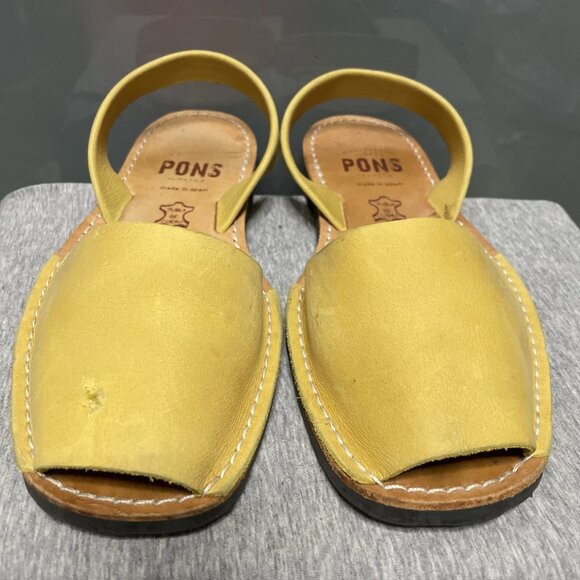 PONS Avarca Menorca Spain 510 Classic Style Mustard Sandals Women Size 10US 40EU - Picture 1 of 4